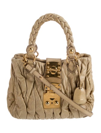 Miu Miu Leather Top Handle Bag