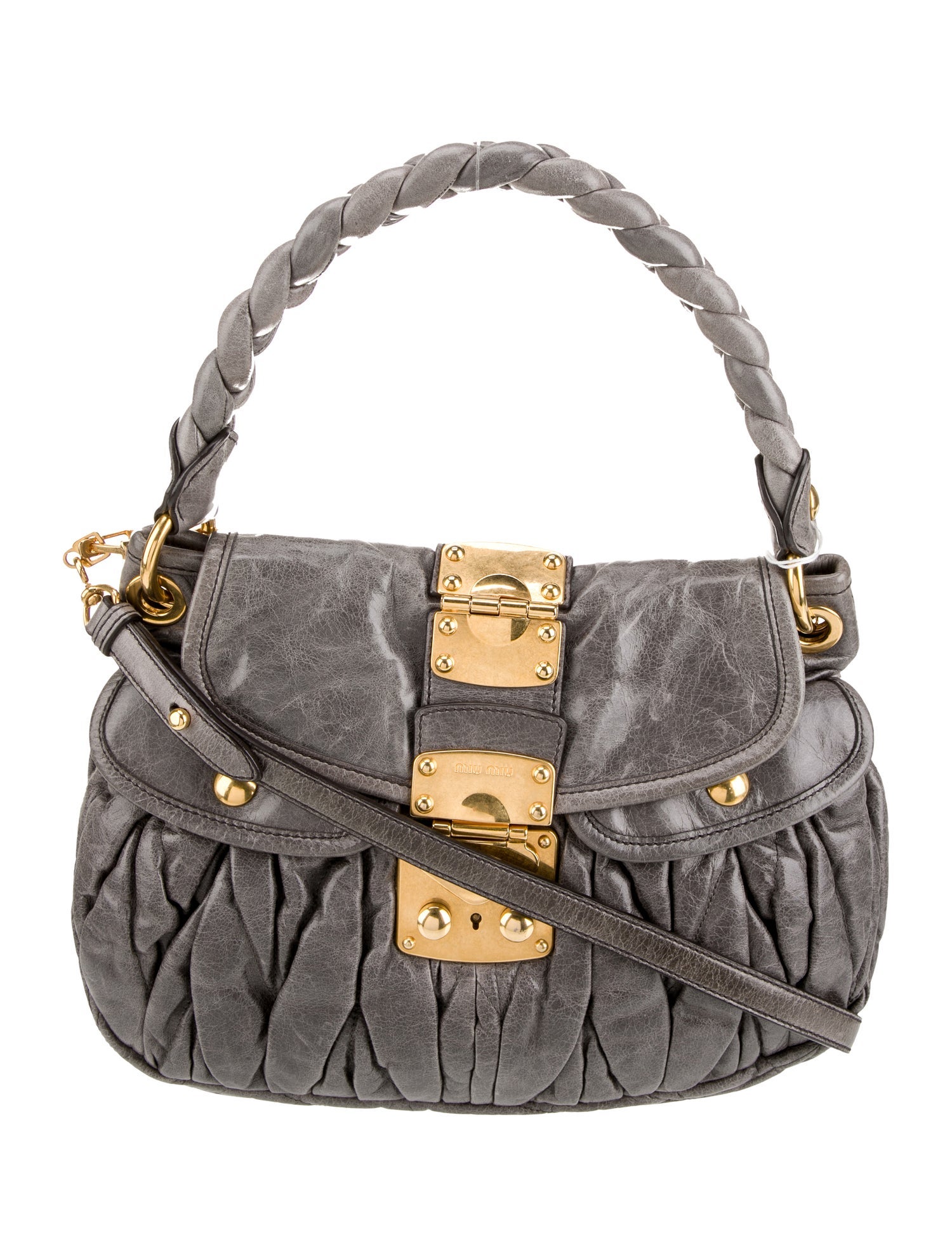 Miu Miu Leather Matelassé Coffer Small