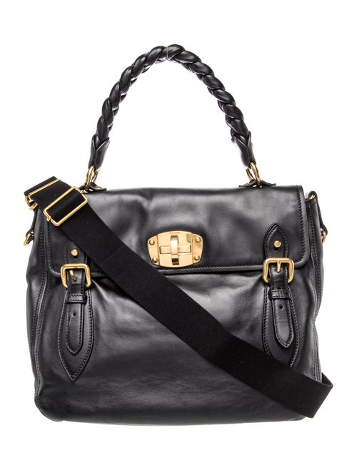 Miu Miu Leather Top Handle Bag