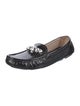 Miu Miu Patent Leather Crystal Embellishments Loafers