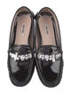 Miu Miu Patent Leather Crystal Embellishments Loafers