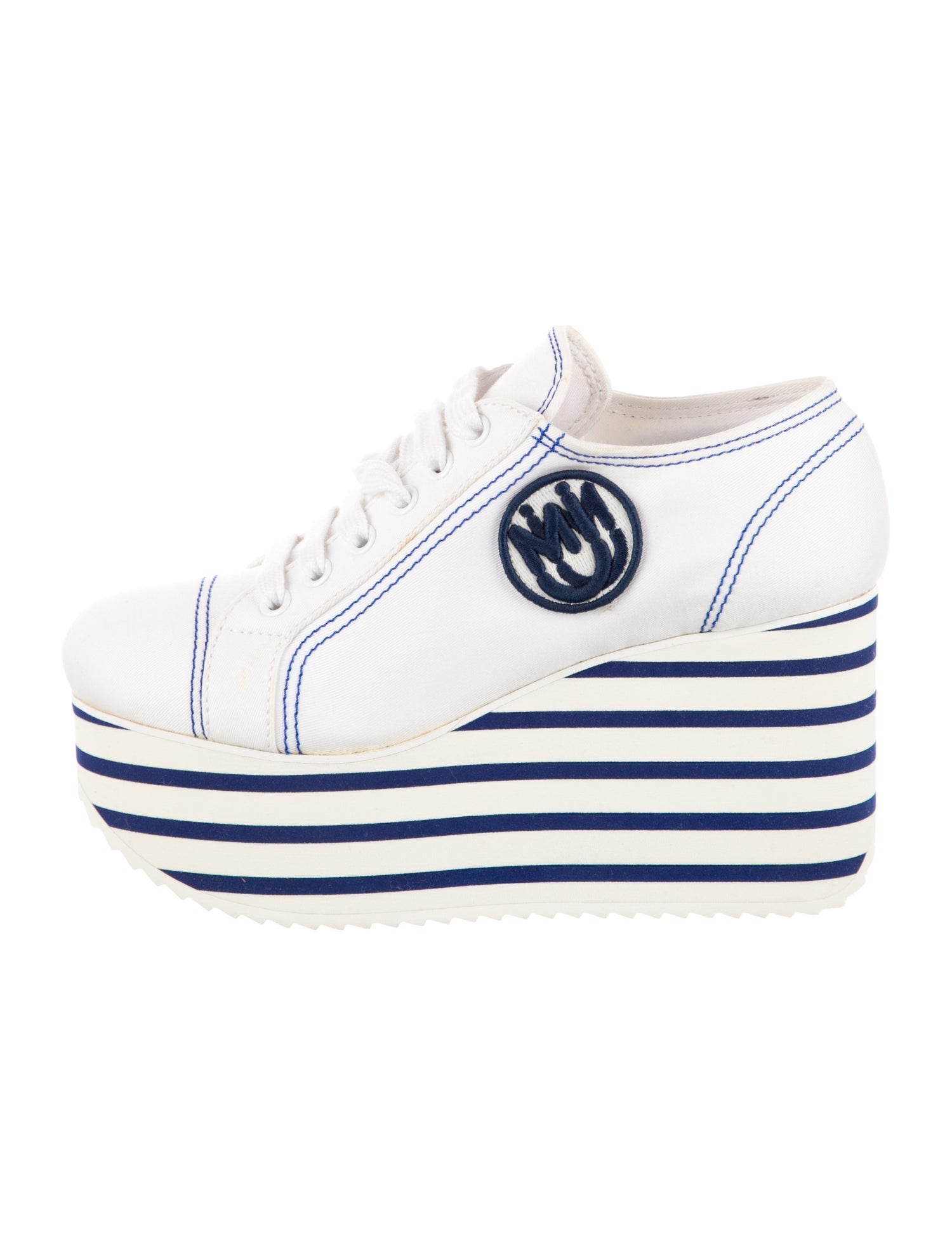 Miu Miu Printed Wedge Sneakers