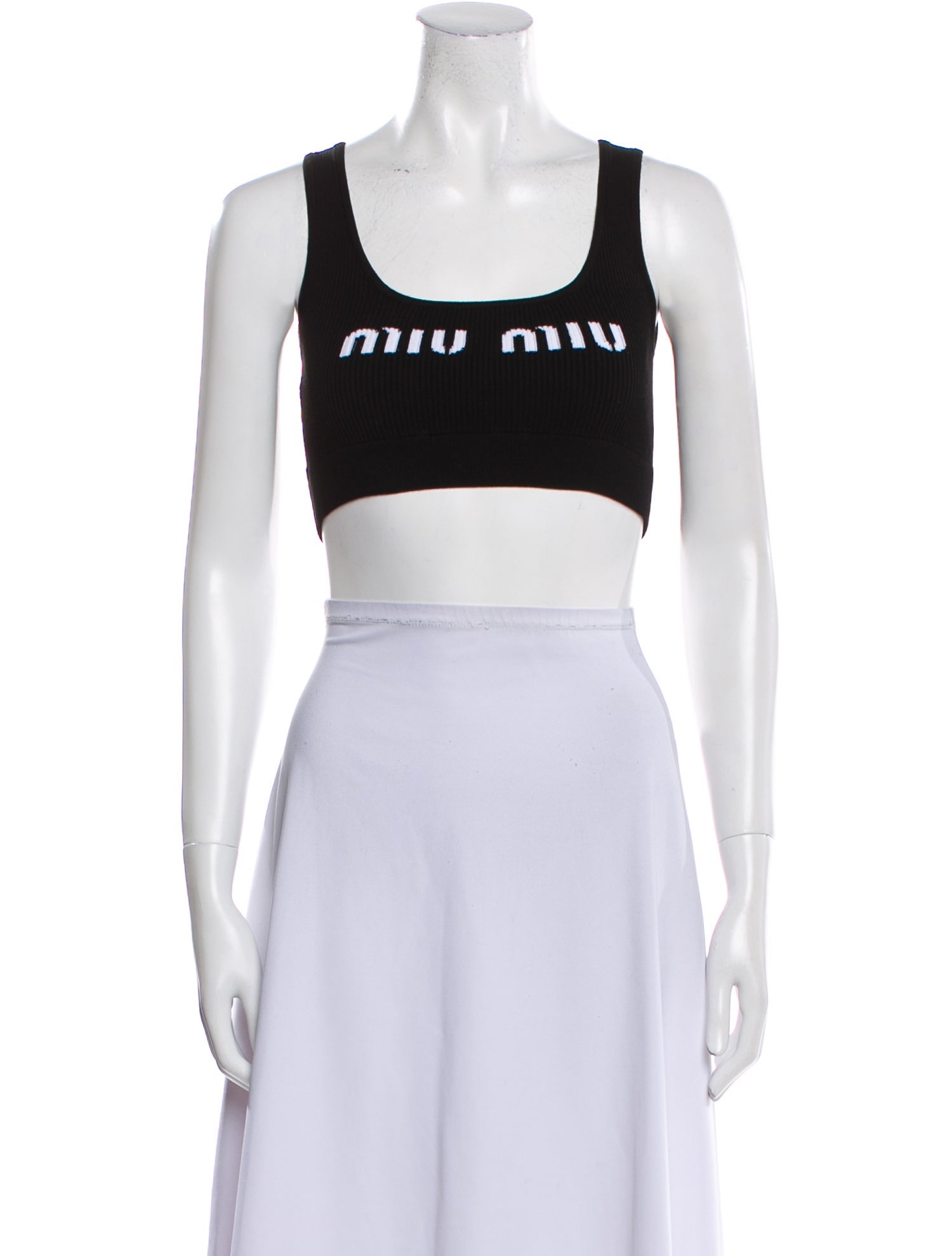 Miu Miu 2022 Graphic Print Crop Top