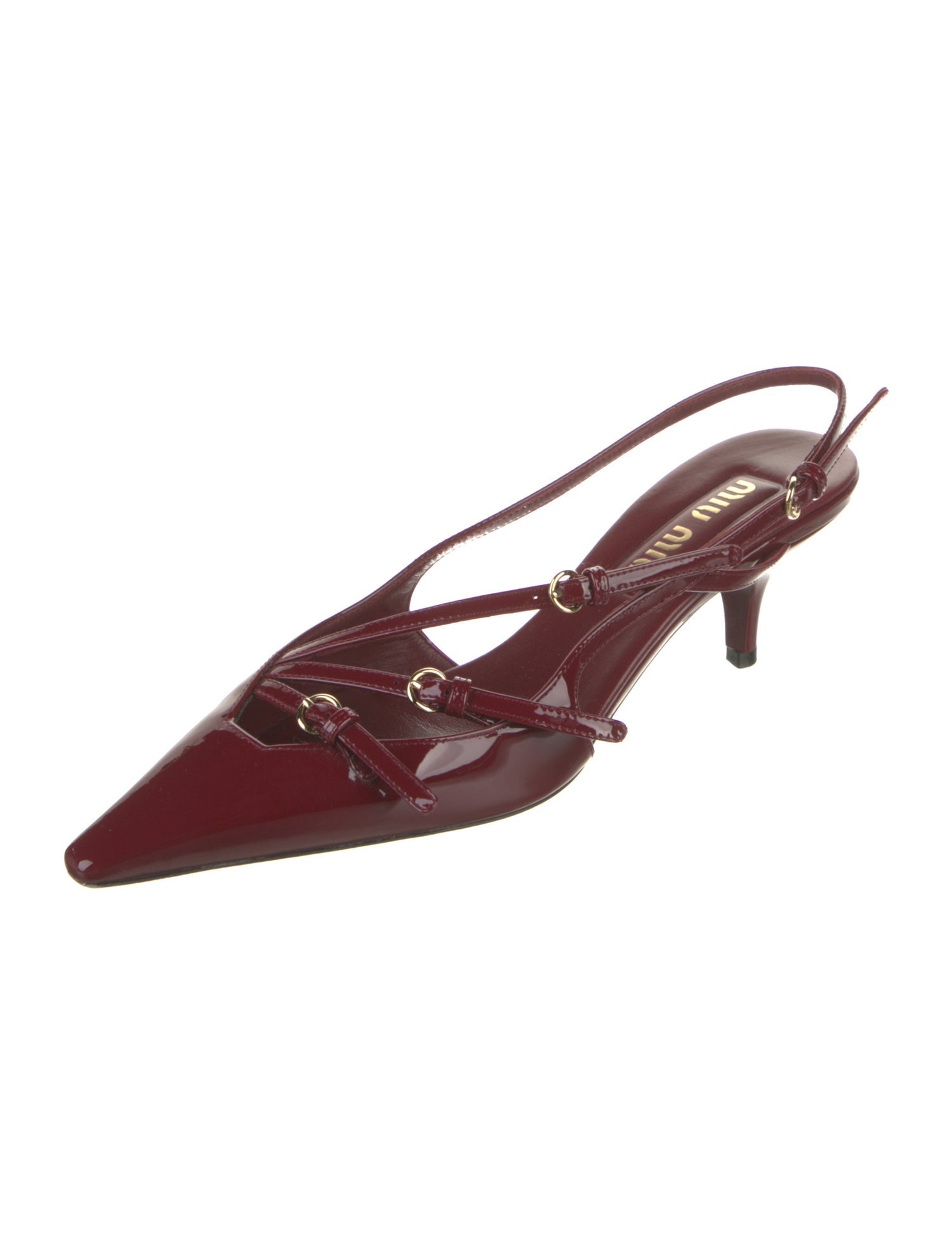 Miu Miu Patent Leather Slingback Pumps