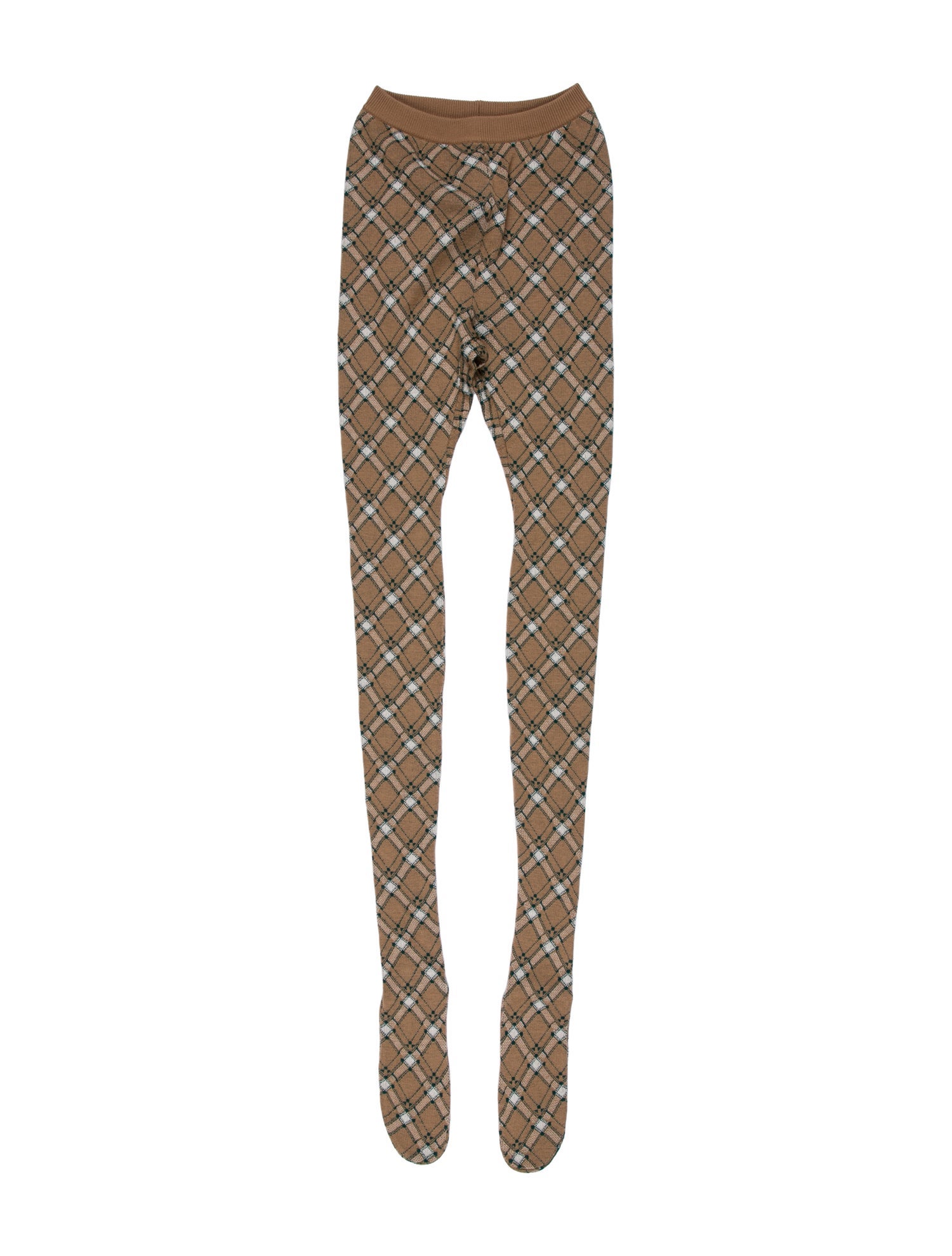 Miu Miu High-rise checked wool tights w/ Tags