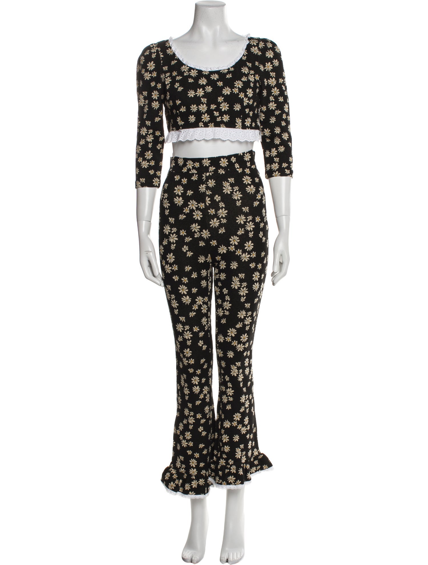 Miu Miu 2020 Floral Print Pant Set