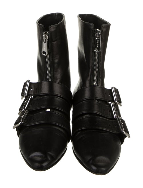 Miu Miu Leather Combat Boots