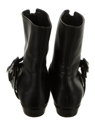 Miu Miu Leather Combat Boots