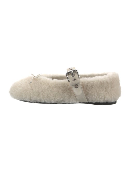Miu Miu Shearling Mary Jane Flats