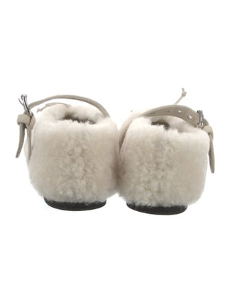 Miu Miu Shearling Mary Jane Flats