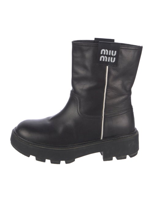 Miu Miu Leather Moto Boots