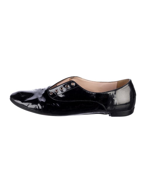 Miu Miu Patent Leather Crystal Embellishments Oxfords