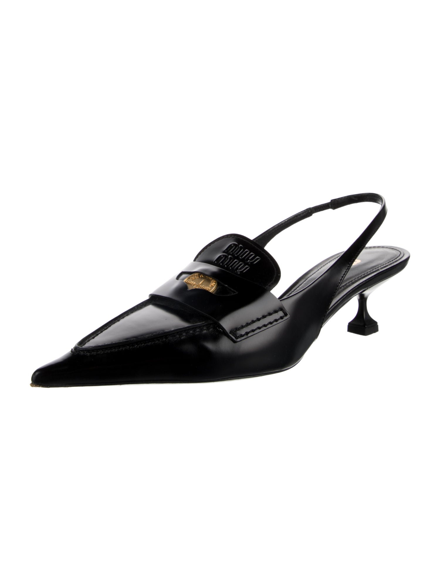 Miu Miu Leather Slingback Pumps