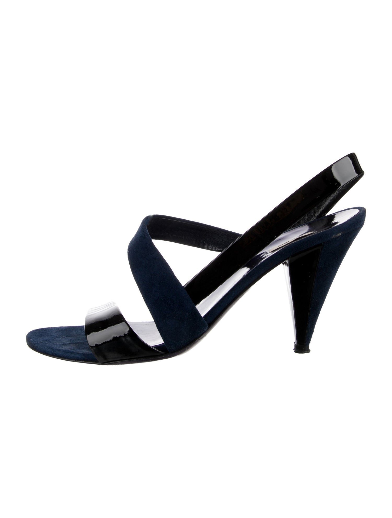 Miu Miu Suede Printed Slingback Sandals