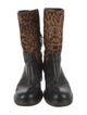 Miu Miu Ponyhair Animal Print Moto Boots