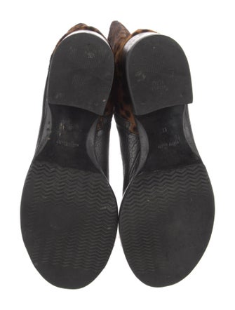 Miu Miu Ponyhair Animal Print Moto Boots