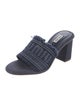 Miu Miu Denim Raw-Edge Trim Slides