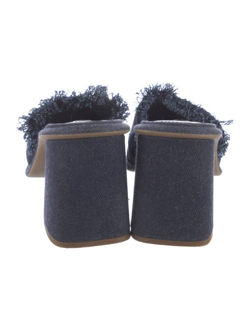 Miu Miu Denim Raw-Edge Trim Slides