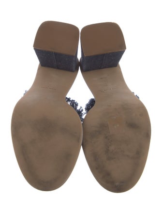 Miu Miu Denim Raw-Edge Trim Slides