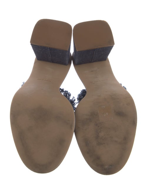 Miu Miu Denim Raw-Edge Trim Slides
