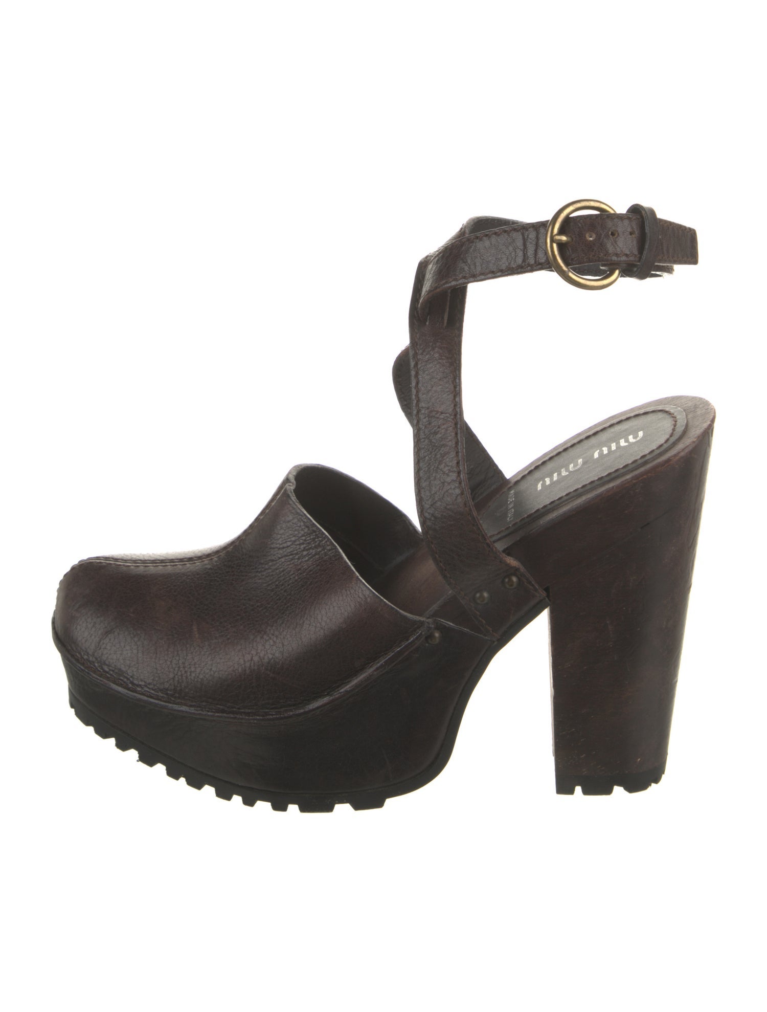 Miu Miu Vintage Leather Slingback Pumps