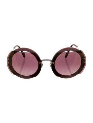 Miu Sunglasses Round Tinted