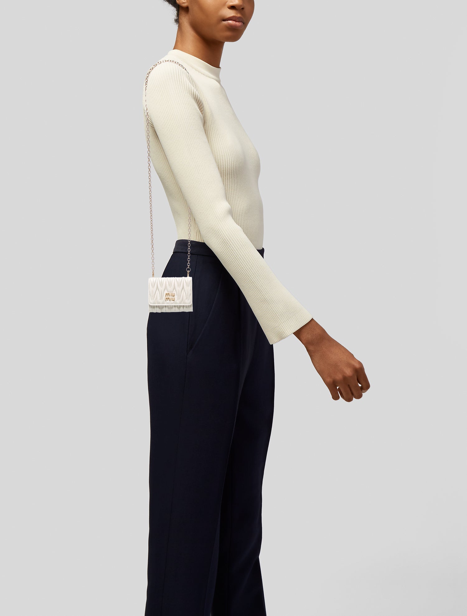 Miu Miu Leather Evening Bag Micro