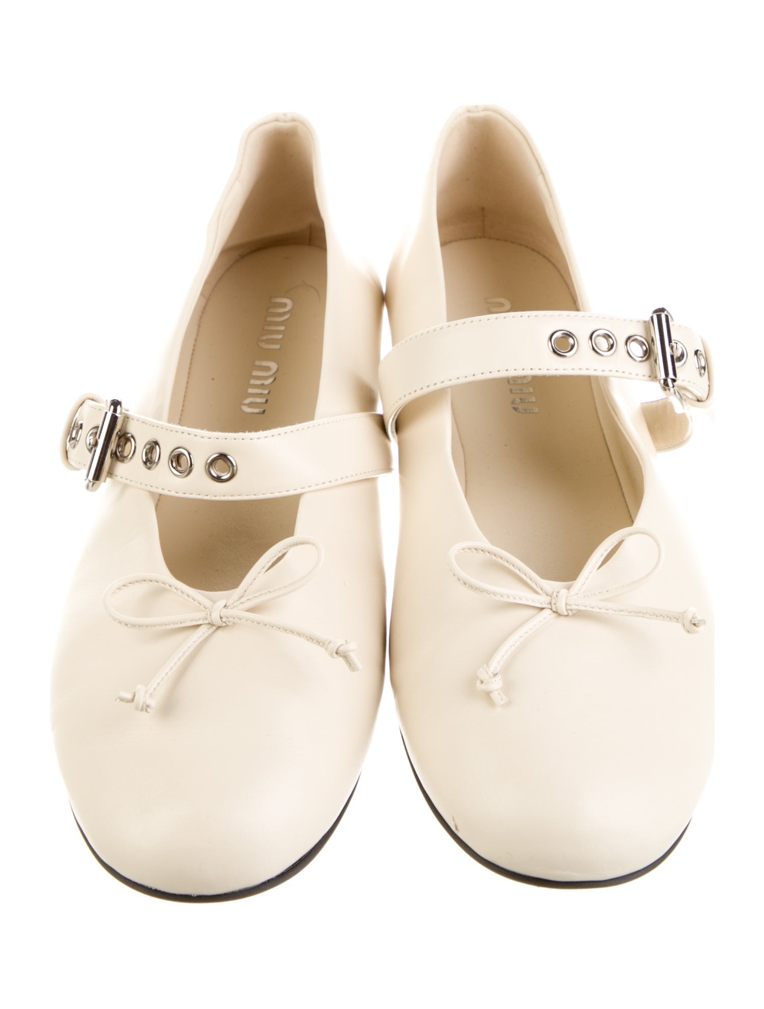 Miu Miu Leather Mary Jane Flats
