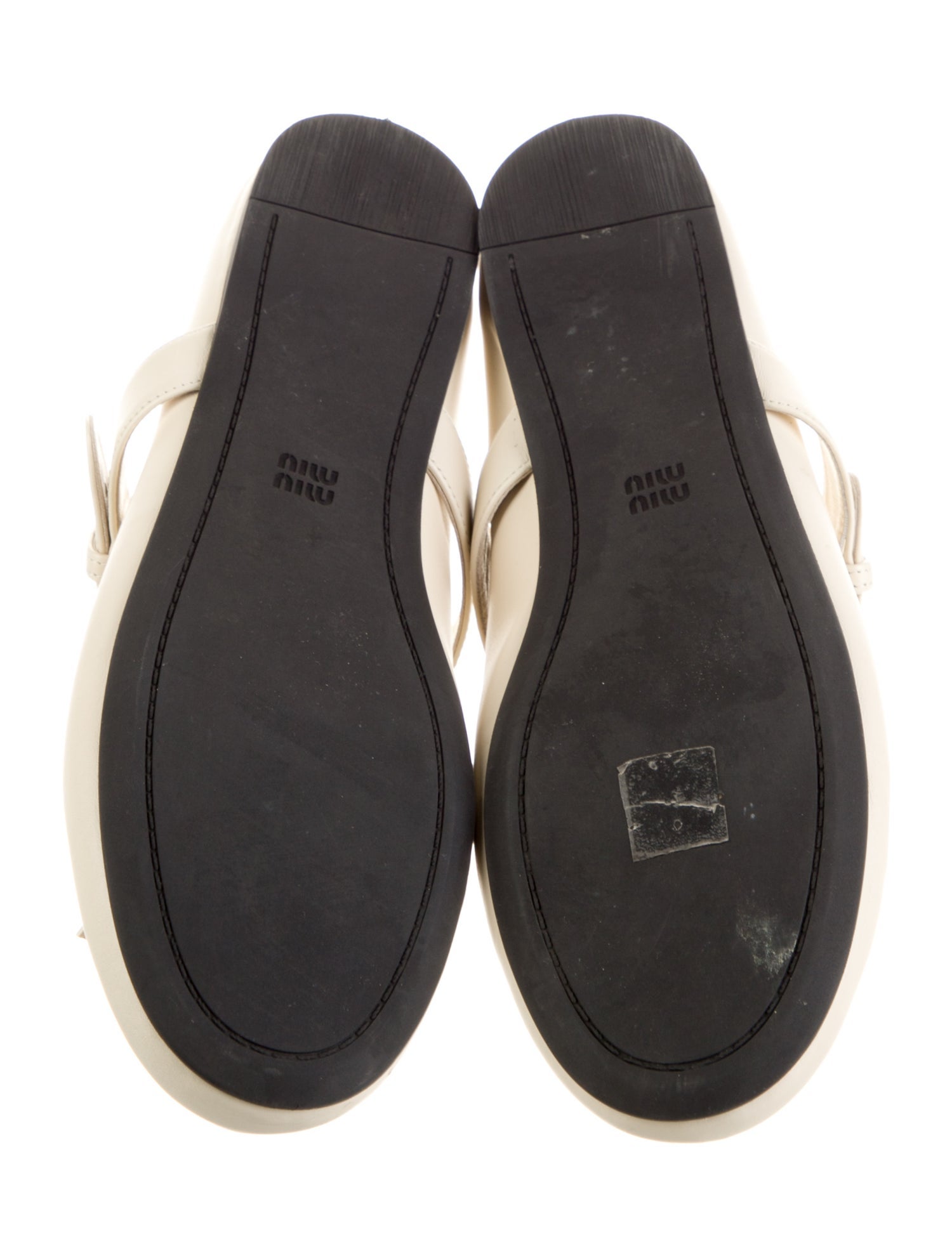 Miu Miu Leather Mary Jane Flats