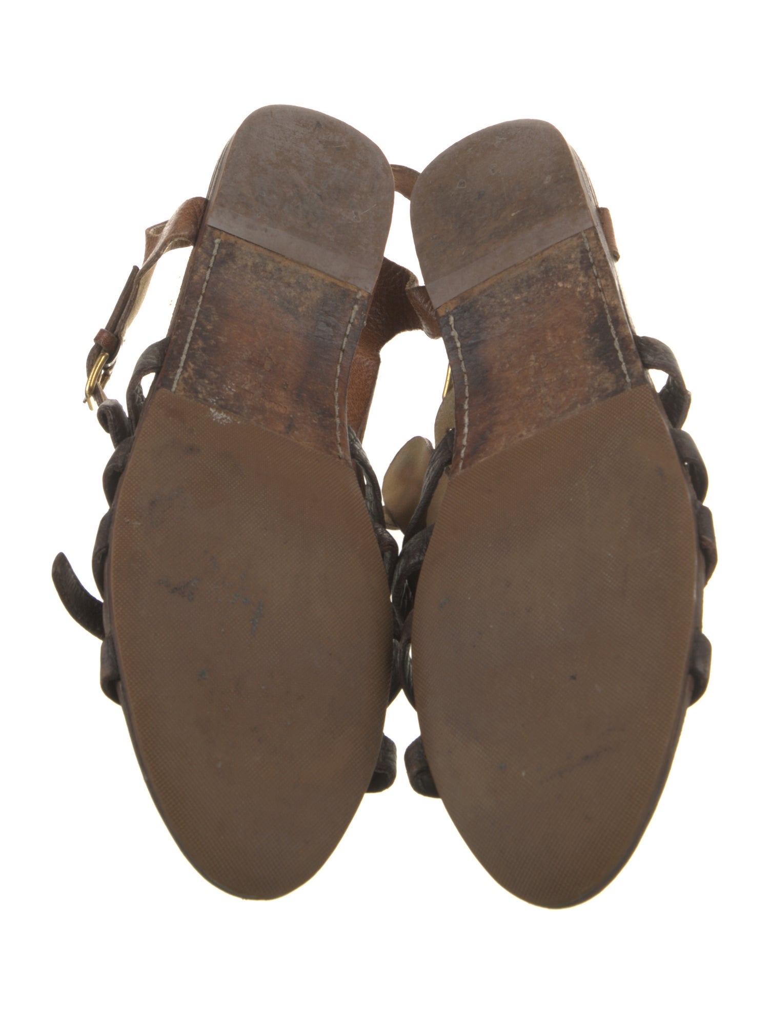 Miu Miu Leather T-Strap Sandals