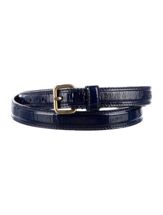 Miu Miu Skinny Patent Leather Belt
