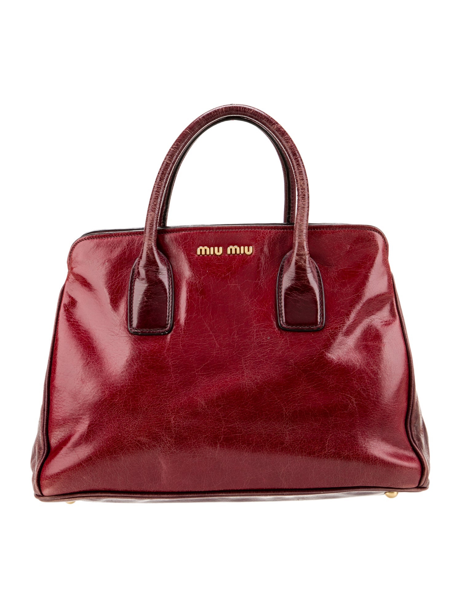 Miu Miu Patent Leather Top Handle Bag