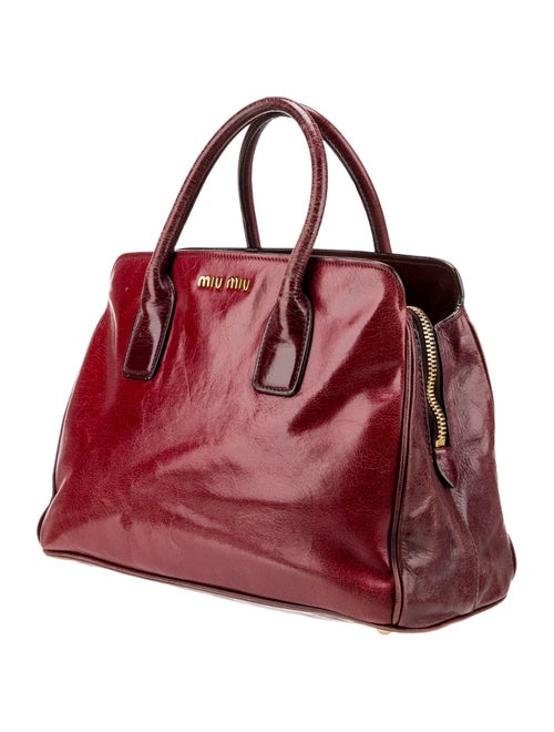Miu Miu Patent Leather Top Handle Bag