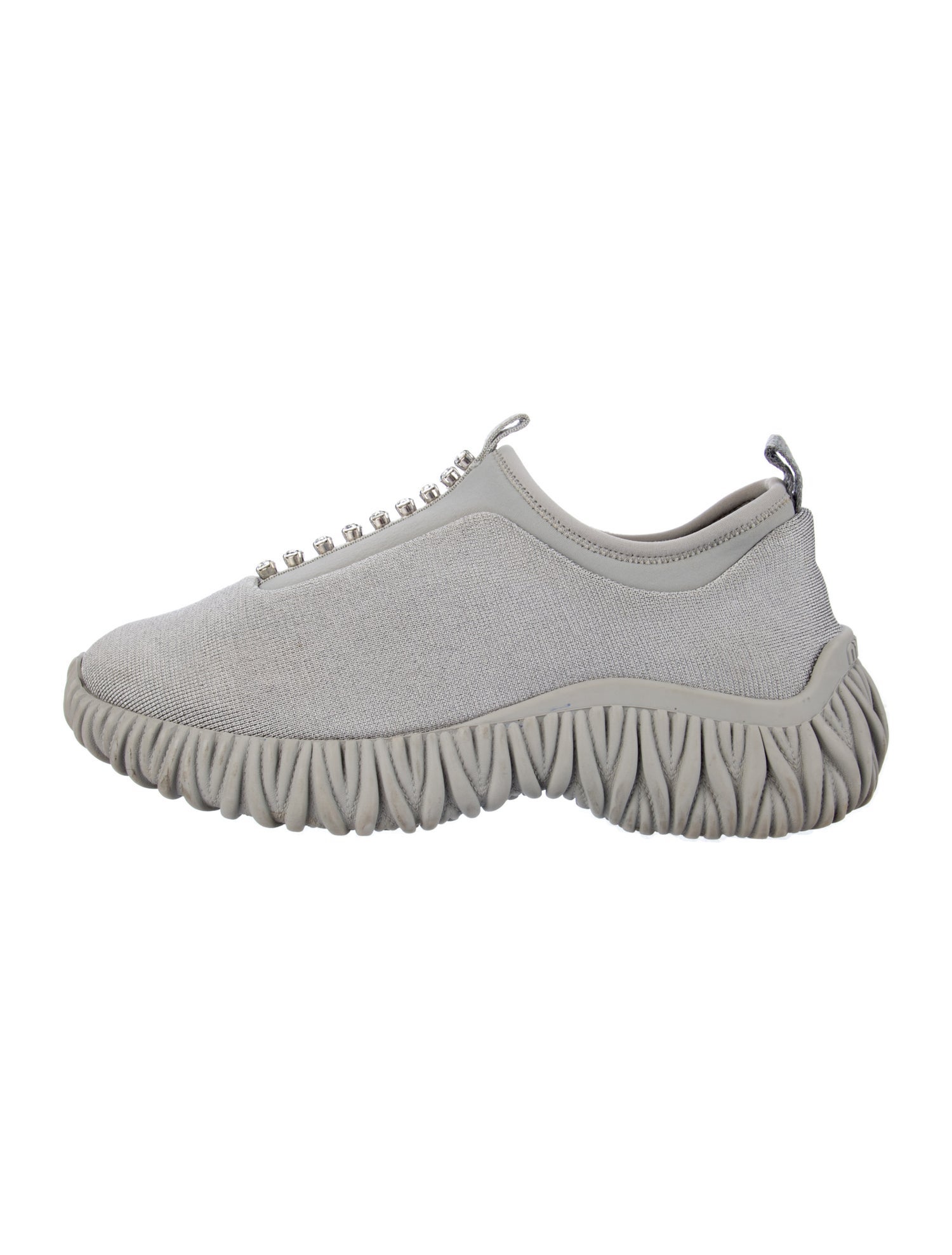 Miu Miu Neoprene Crystal Embellishments Oxfords