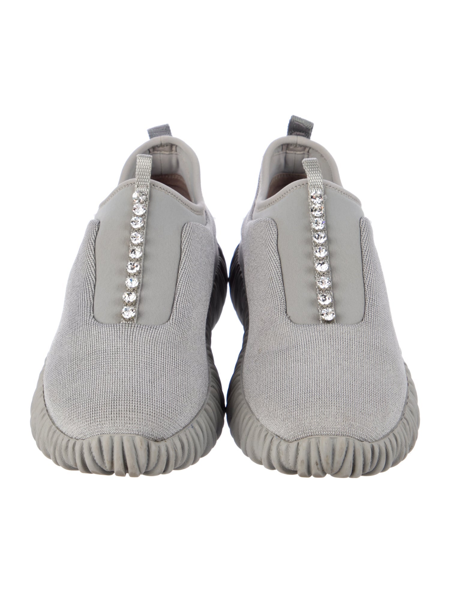 Miu Miu Neoprene Crystal Embellishments Oxfords