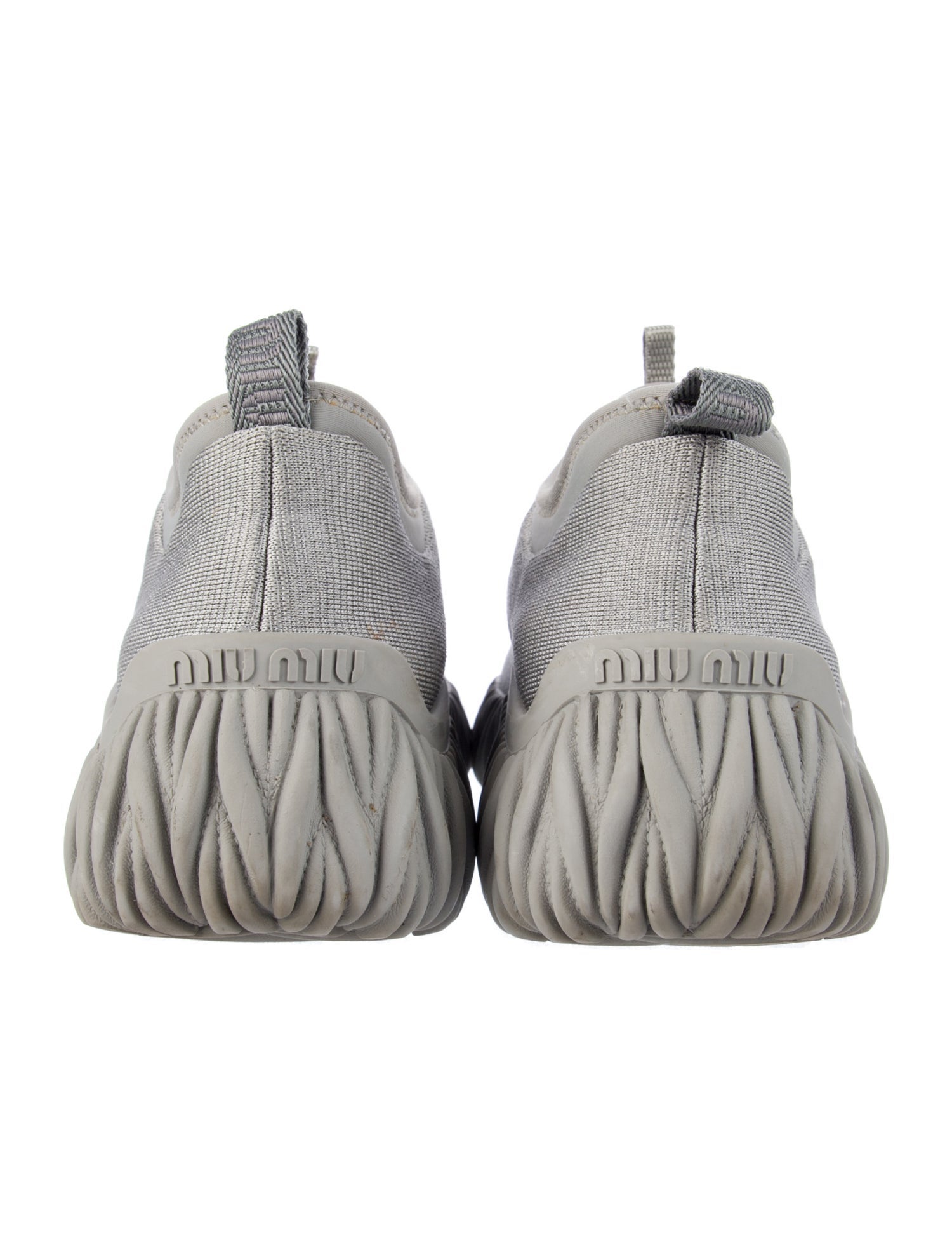 Miu Miu Neoprene Crystal Embellishments Oxfords