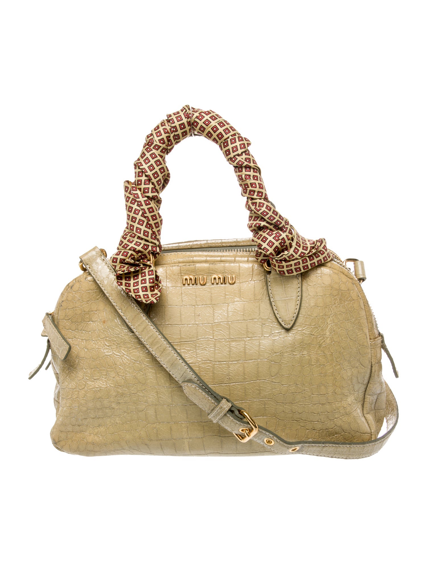 Miu Miu Crocodile Top Handle Bag Vintage