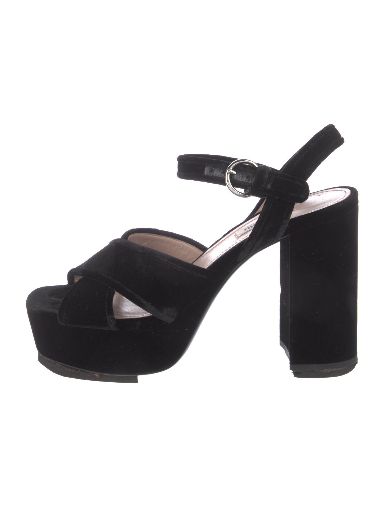 Miu Miu Velvet Slingback Sandals