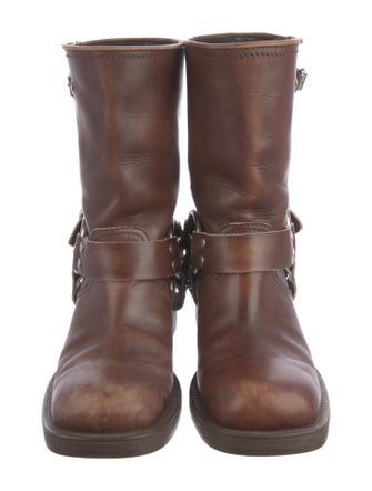 Miu Miu Leather Moto Boots