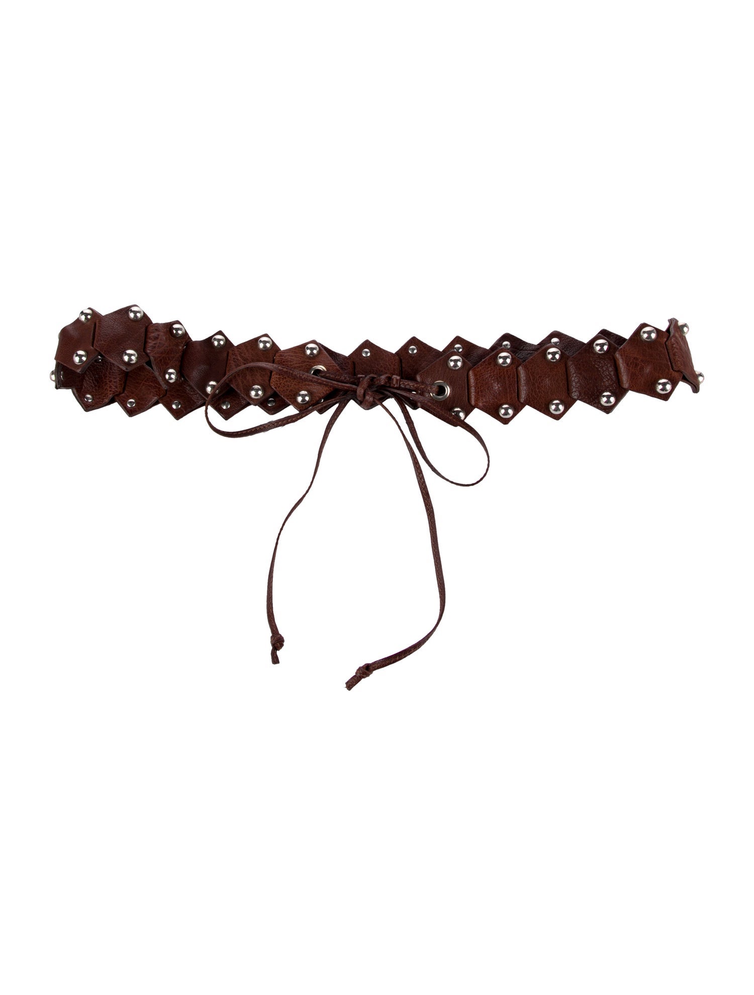 Miu Miu Leather Studded Accents Waist Belt