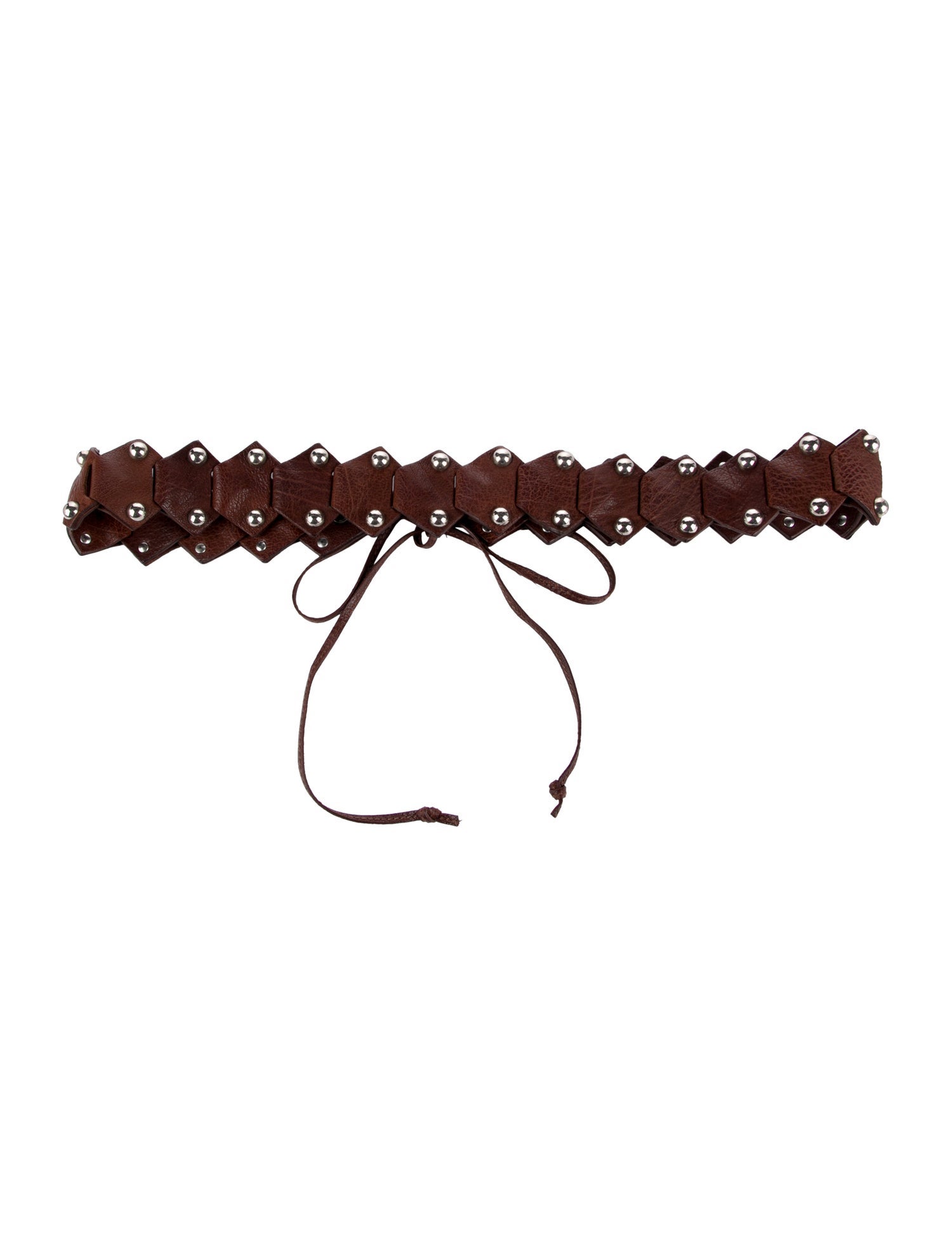 Miu Miu Leather Studded Accents Waist Belt