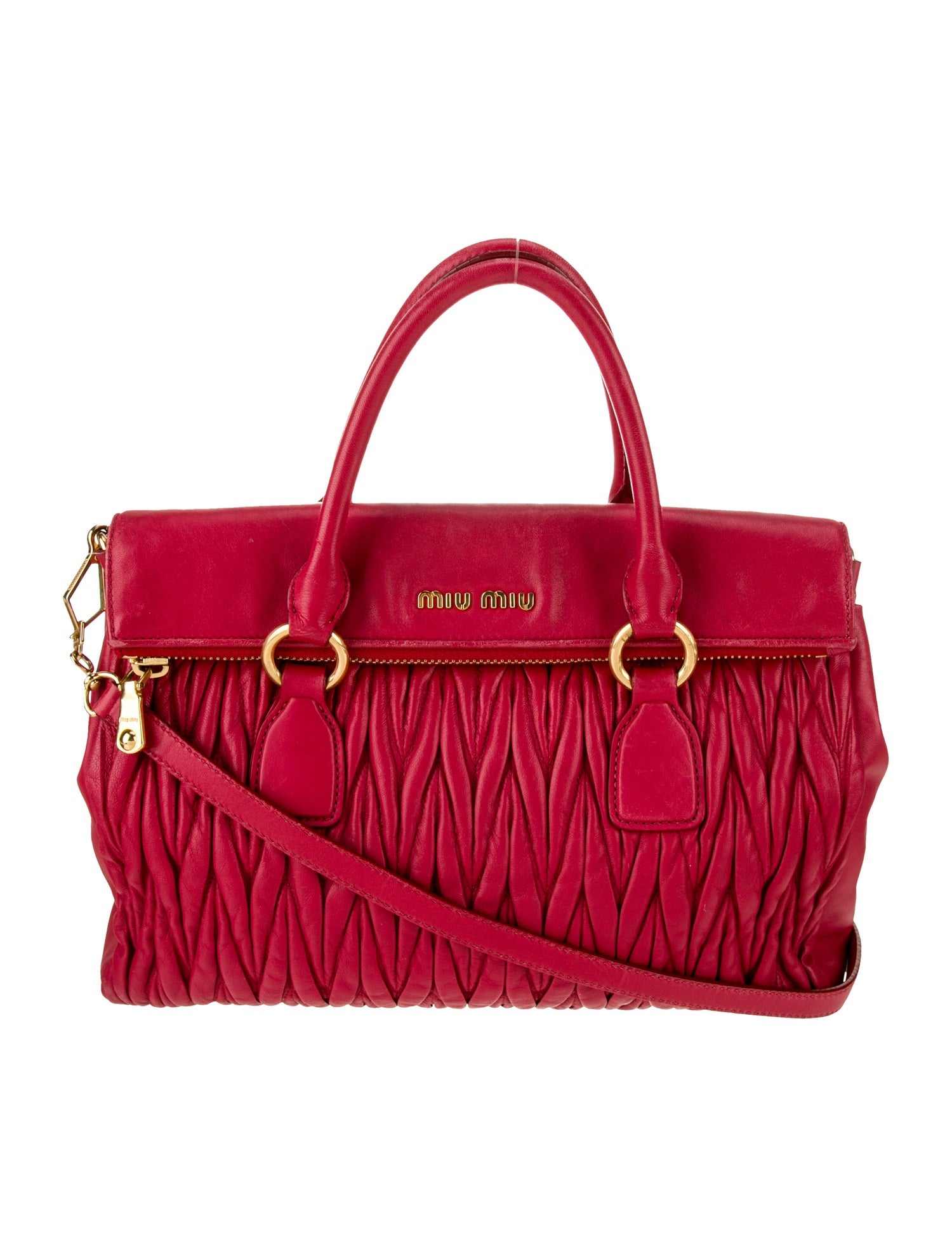 Miu Miu Leather Top Handle Bag