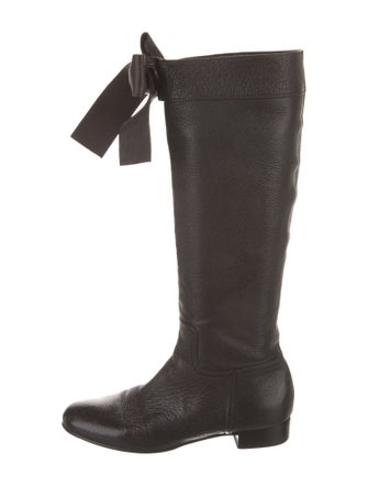 Miu Miu Leather Riding Boots