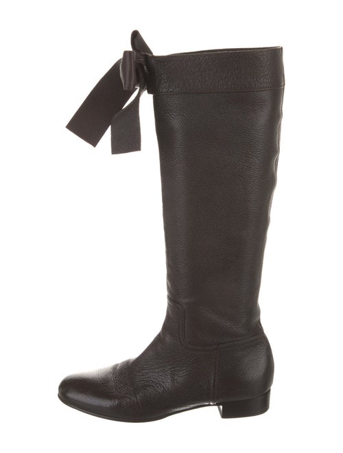 Miu Miu Leather Riding Boots