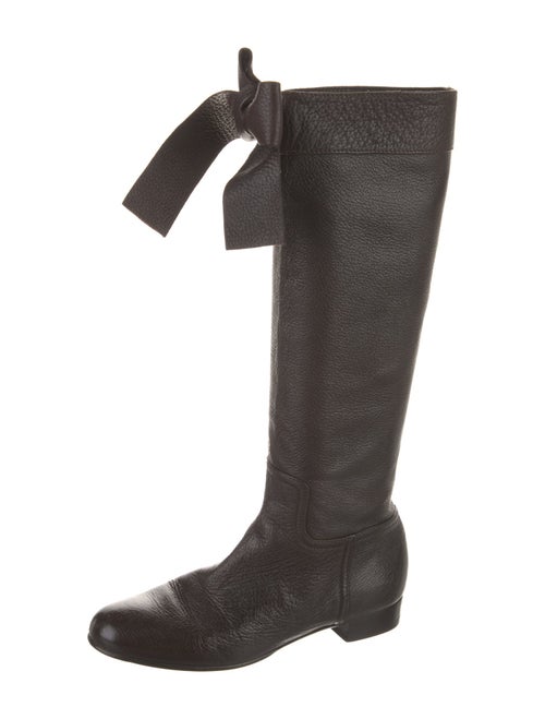 Miu Miu Leather Riding Boots