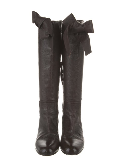 Miu Miu Leather Riding Boots