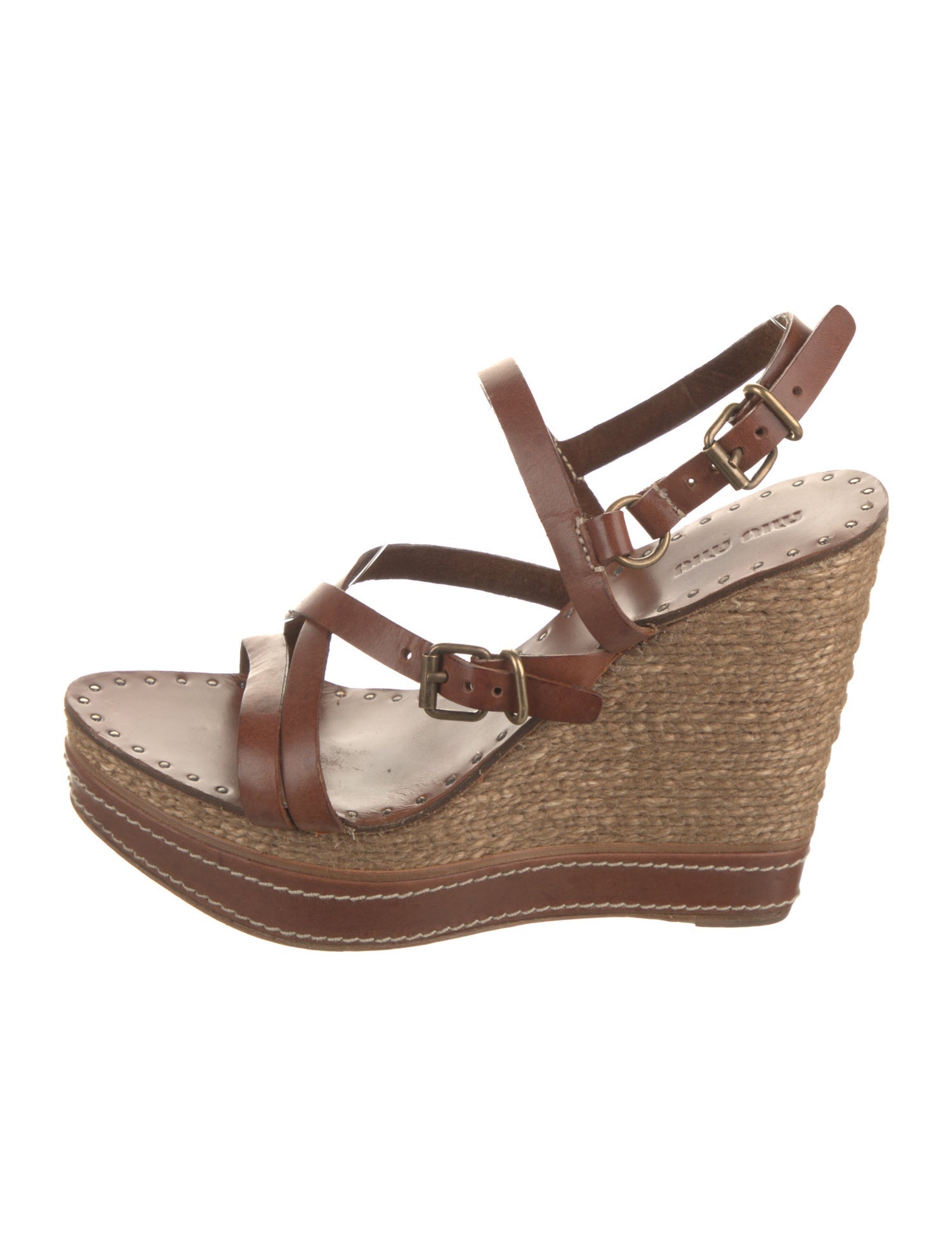 Miu Miu Leather Espadrilles