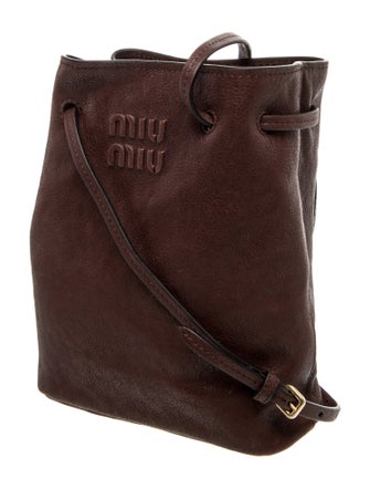 Miu Miu Leather Bucket Bag