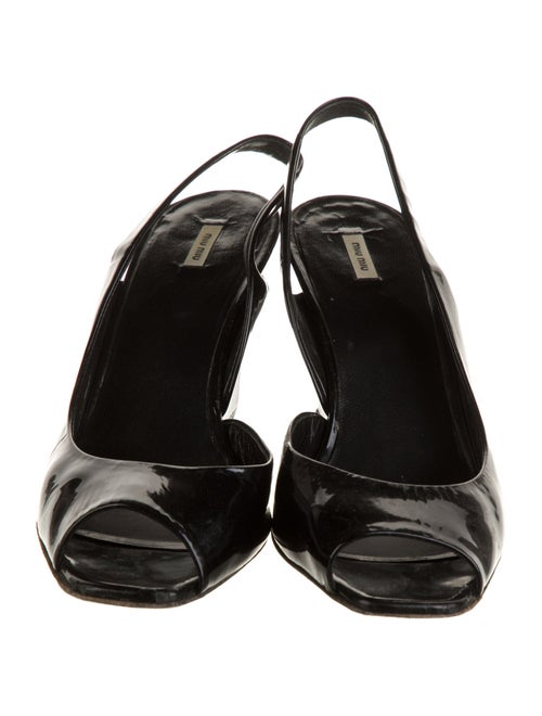 Miu Miu Patent Leather Slingback Pumps