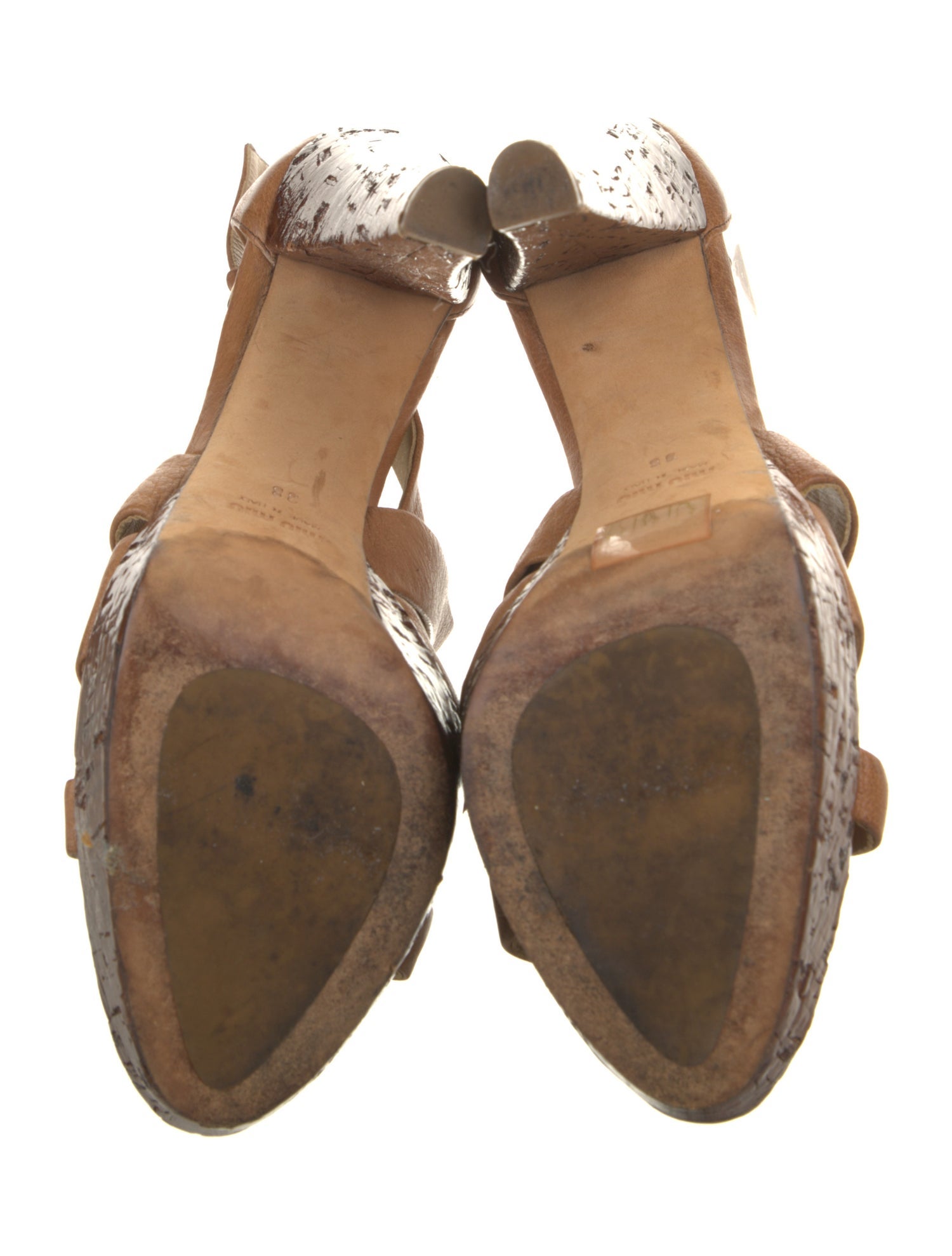 Miu Miu Leather Slingback Sandals